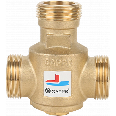 Термостатический смесительный клапан для твердотопливных котлов Gappo G1444.07 11/4" 70°С