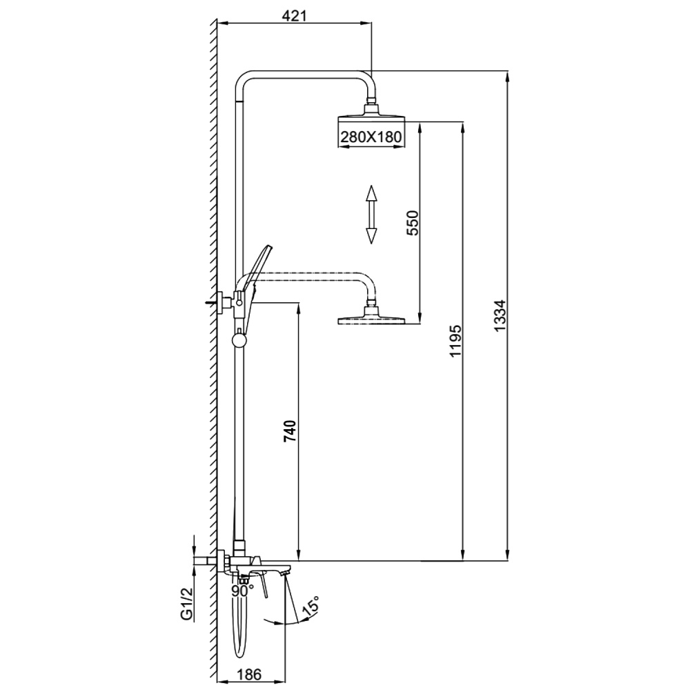 Душевая стойка со смесителем Frap F2486-6